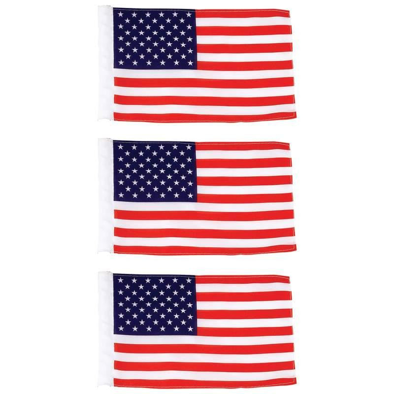 Diamond Plate 3pc Motorcycle Replacement Usa Flags 