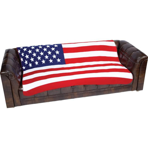 Taylor Layne United States Flag Print Fleece Throw 