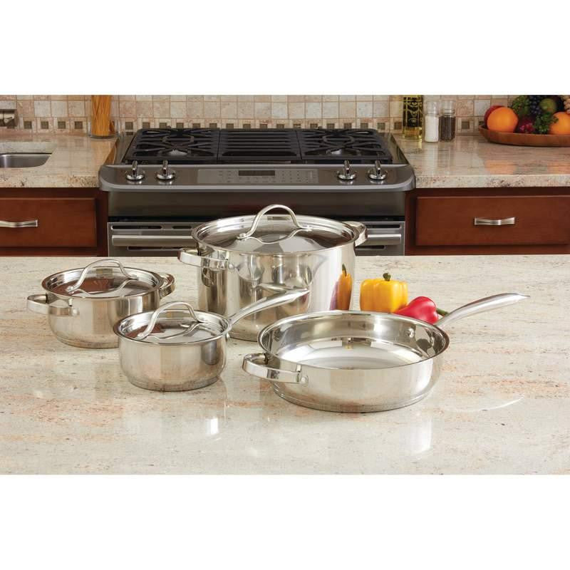 Ever Clad 7pc Heavy Duty Stainless Steel Cookware Set 
