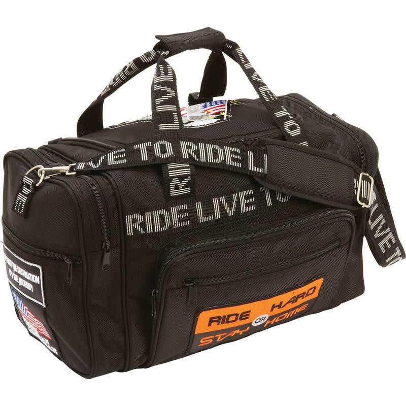 Diamond Plate Heavy-duty 1680d Live To Ride Duffle Bag