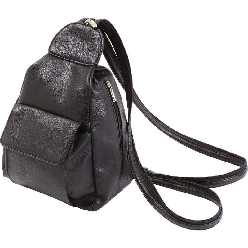 Fleur De Lune Ladies Black Backpack Purse 
