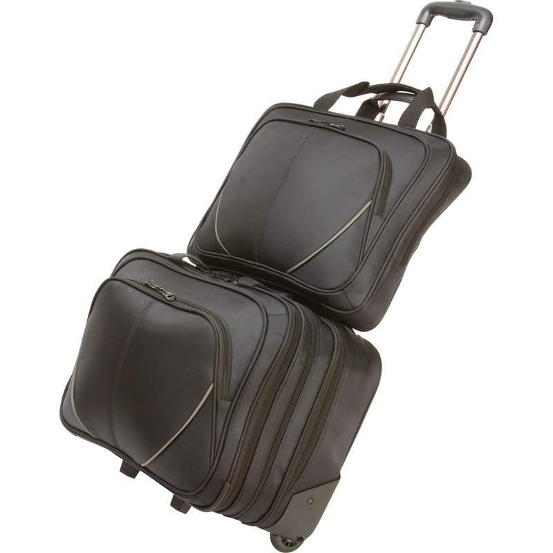 Maxam 2pc Trolley Business-overnight Bag With Laptop Bag