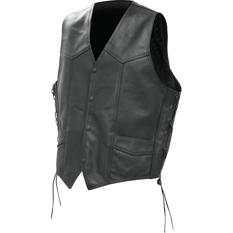 Rocky Mountain Hides Solid Genuine Buffalo Leather Vest- 2x