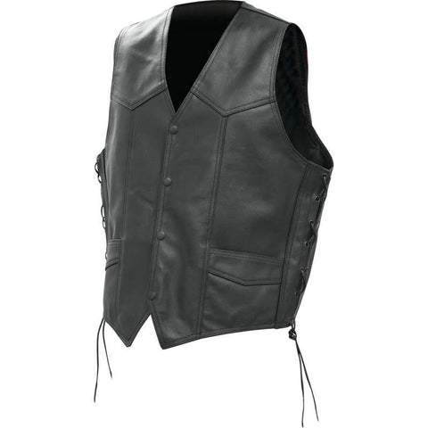 Rocky Mountain Hides Solid Genuine Buffalo Leather Vest- 2x