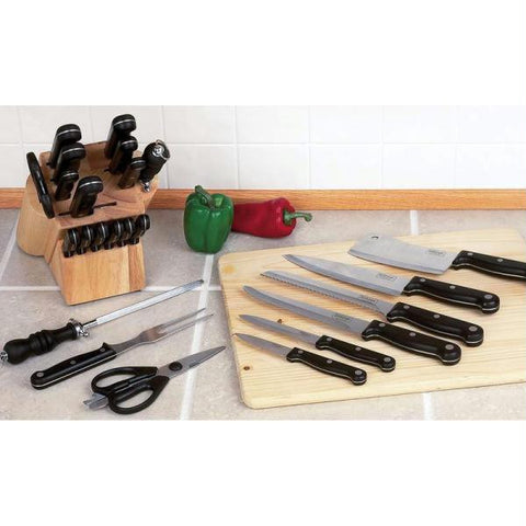 Slitzer 16pc Cutlery Set In Wood Block