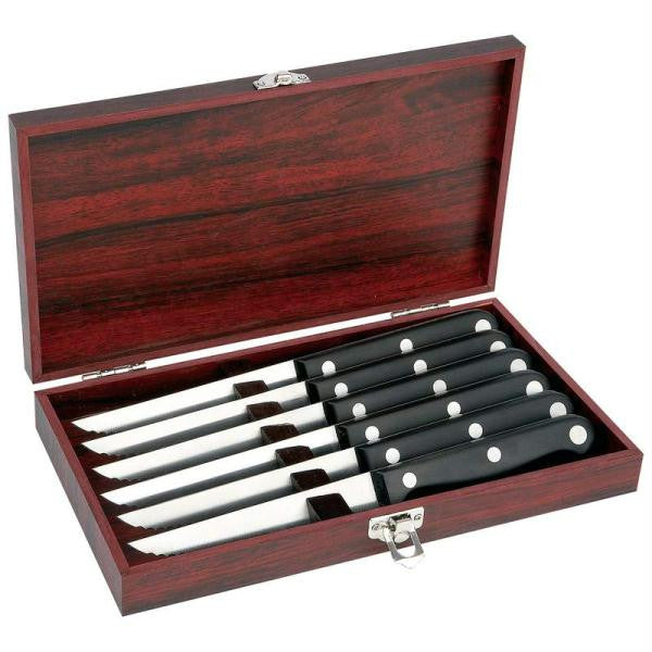 Slitzer Germany 7pc Steak Knife Set In Wood Box