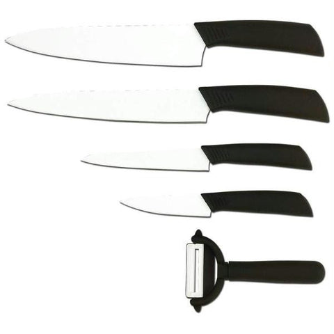 Slitzer 5pc Ceramic-coated Cutlery Set