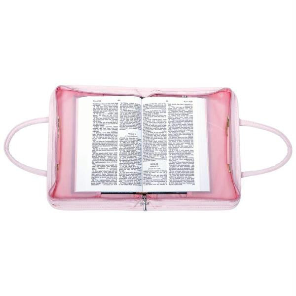 Gigi Chantal Pink Faux Alligator Bible Cover