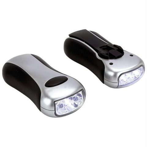 Mitaki-japan 2pc Wind-up Flashlight Set- Led Flashlight Set