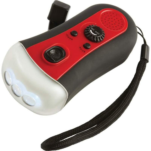 M-tronic Wind-up Fm Radio-3-bulb Led Flashlight- Up Fm Radio-flashlight