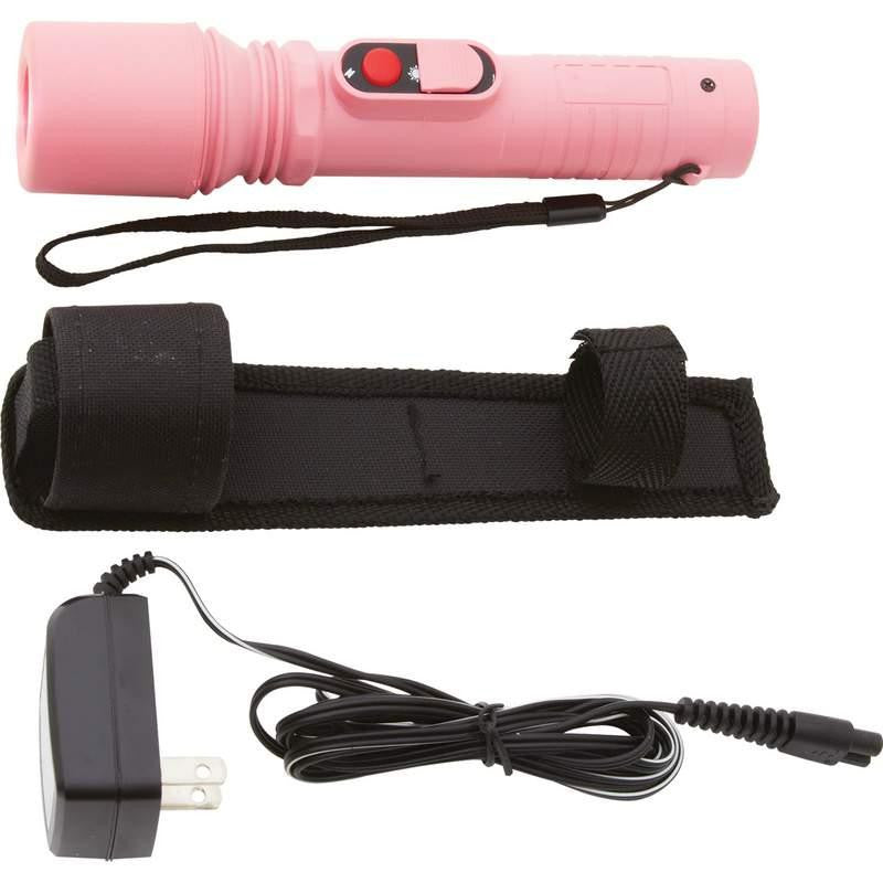 Mitaki-japan Rechargeable 300,000v Heavy-duty Pink Stun Gun-led Flashlight