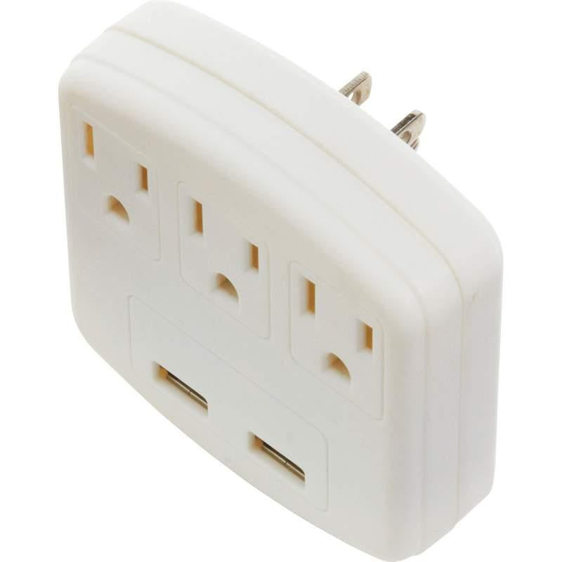 Mitaki-japan 3 Port Ac Outlet-2 Usb Port Adapter