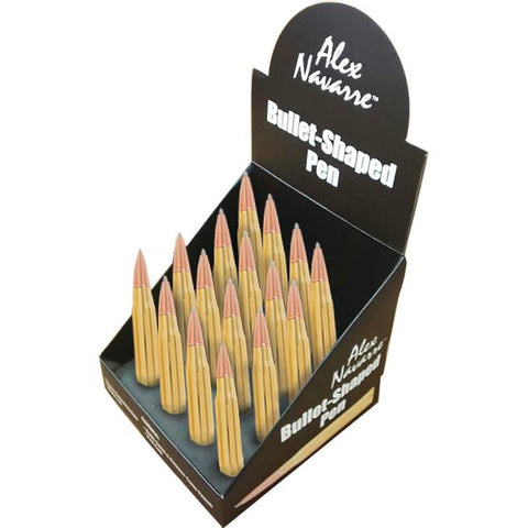 Alex Navarre 16pc Bullet-shaped Pens In Countertop Display- 16pc Dsp