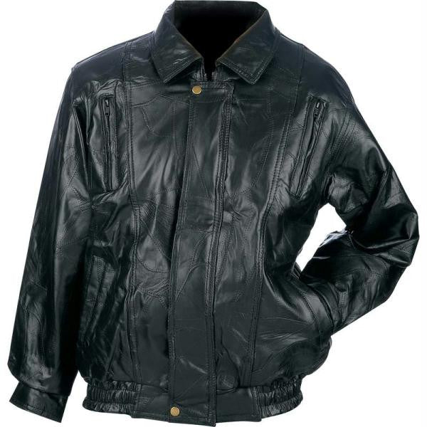 Maxam Brand Italian Mosaic Design Genuine Top Grain Lambskin Leather Jacket- 2x