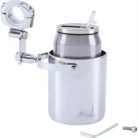 Diamond Plate Stainless Steel Motorcycle Cup Holder And Vacuum Bottle