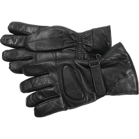 Diamond Plate Solid Genuine Lambskin Leather Motorcycle Gloves- L