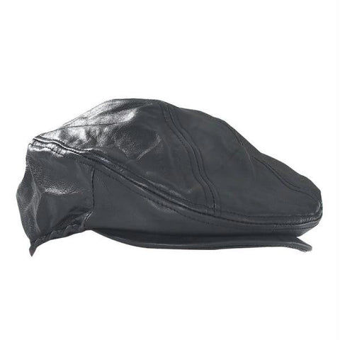 Giovanni Navarre Solid Genuine Leather Driving Cap