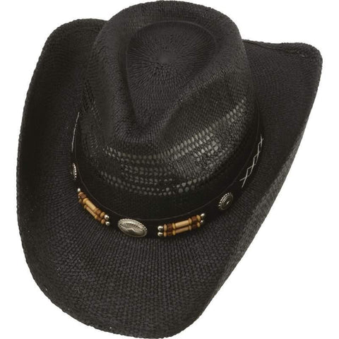 Casual Outfitters 5pc Hand-woven Black Cowboy Hat Set