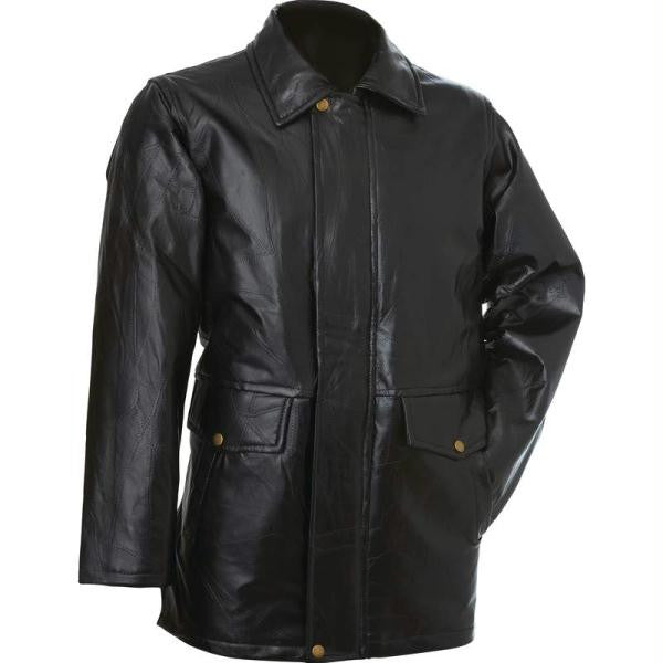 Giovanni Navarre Italian Stone Design Genuine Leather Jacket