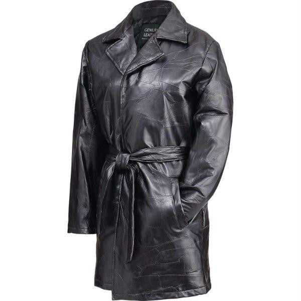 Giovanni Navarre Ladies Italian Stone Design Genuine Leather Jacket- M