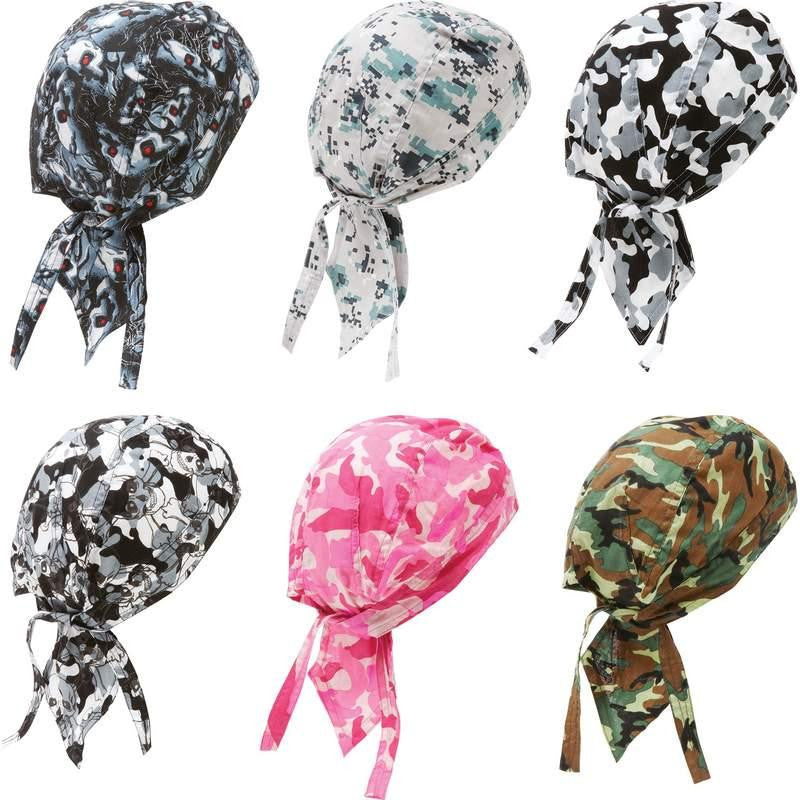 Diamond Plate 6pc Assorted Camo Cotton Skull Cap Set