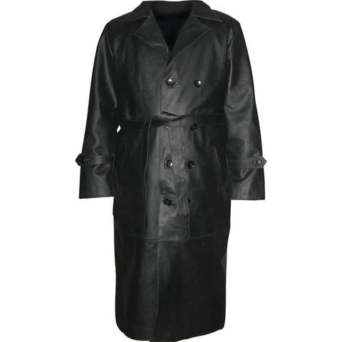 Rocky Mountain Hides Solid Genuine Buffalo Leather Trench Coat- 3x