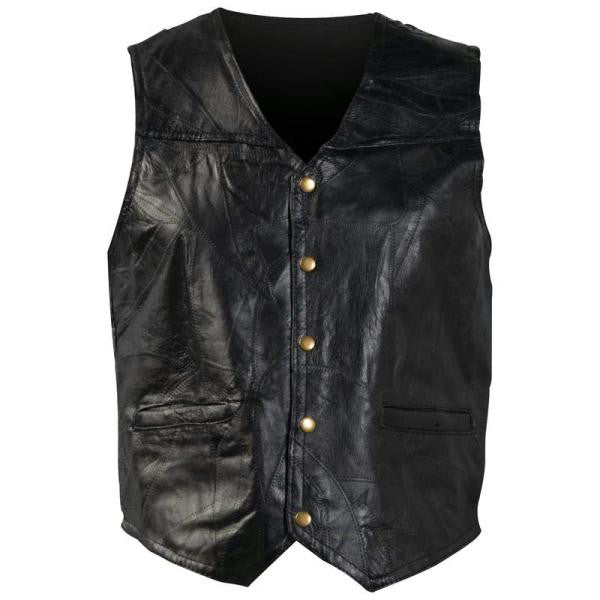 Giovanni Navarre Italian Stone Design Genuine Leather Vest- 4x