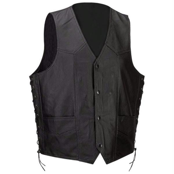 Diamond Plate Solid Genuine Leather Vest- 3x