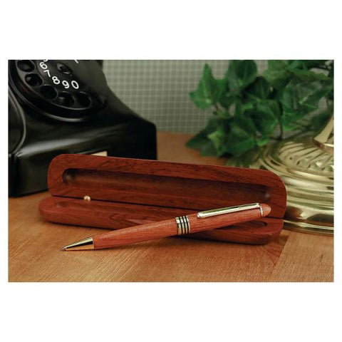 Rosewood Ballpoint Pen In A Rosewood Finish Gift Box From The "hanover Collection" By Alex Navarre