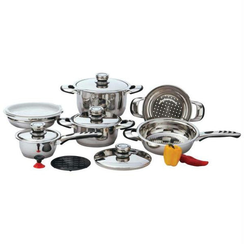 Chefs Secret 12pc 9-ply Waterless Heavy-gauge Stainless Steel Cookware Set