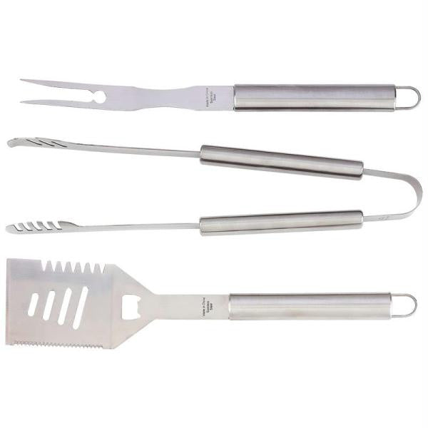 Chefmaster 3pc Stainless Steel Barbeque Tool Set