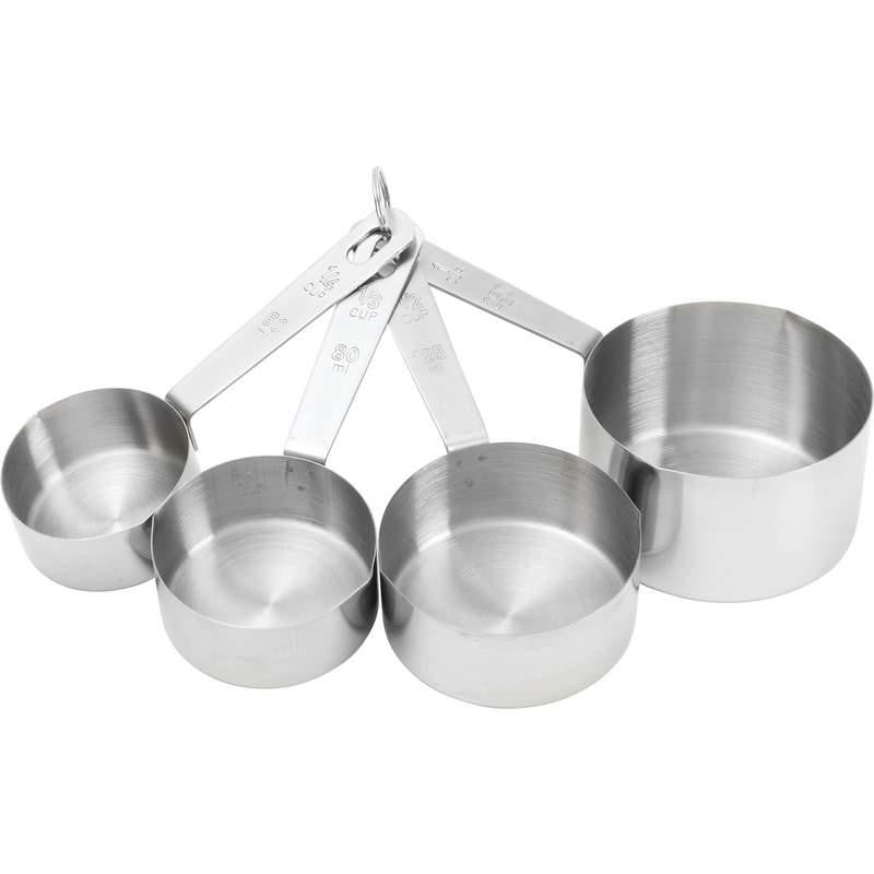 Chefs Secret 4pc T304 Stainless Steel Measuring Cup Set