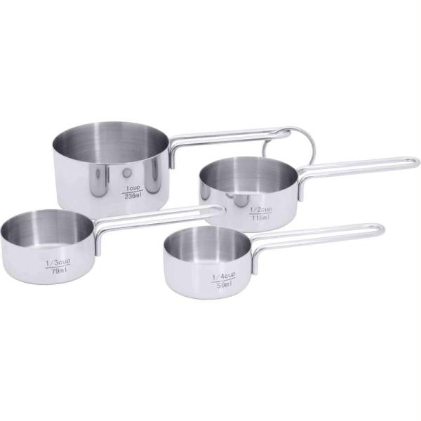 Chefs Secret 4pc T304 Stainless Steel Measuring Cup Set