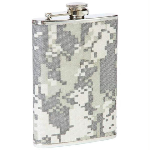 Maxam 8oz Stainless Steel Flask With Digital Camo Wrap