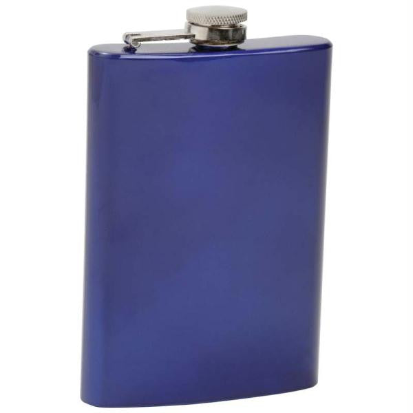 Maxam 8oz Stainless Steel Flask- Blue