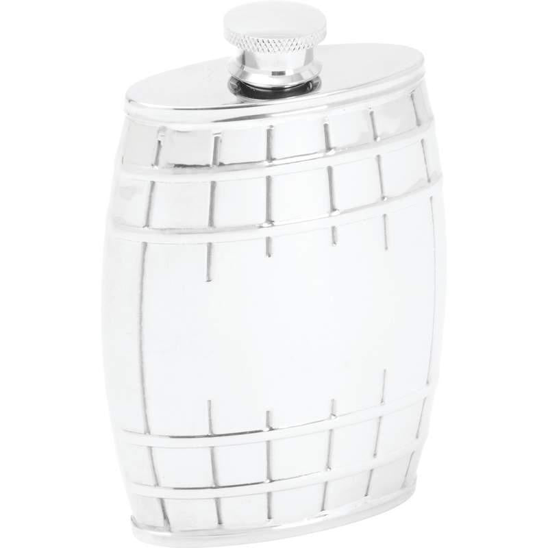 Maxam 6oz Barrel-shaped Stainless Steel Flask&nbsp;