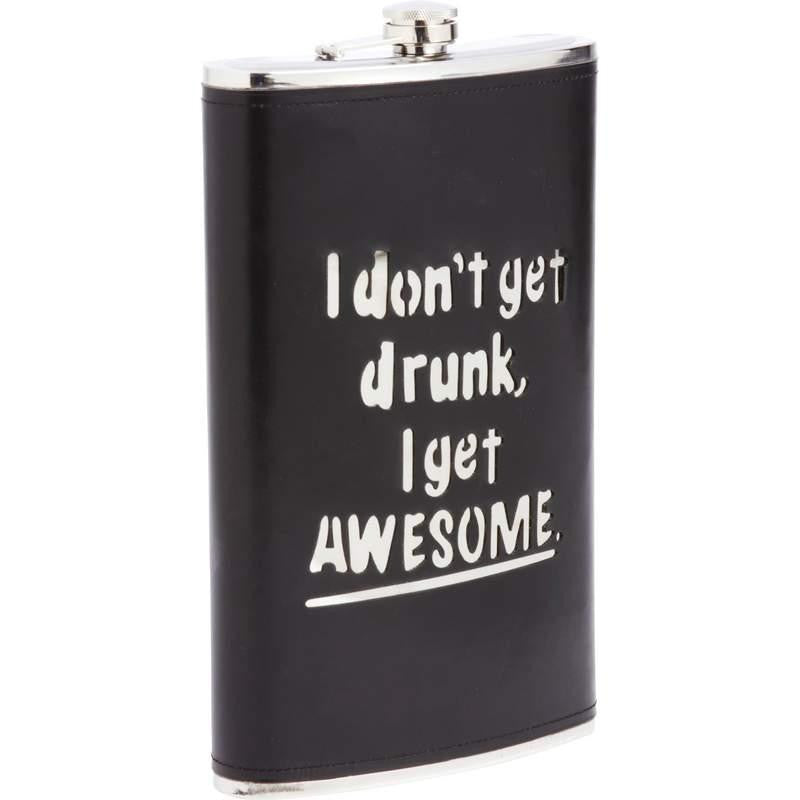 Maxam 64oz Stainless Steel Flask With Black Wrap