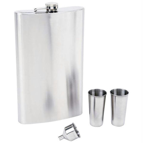 Maxam 4pc "giant Shot" Stainless Steel Flask Set