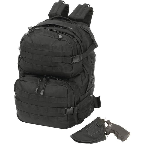 Extreme Pak Black Backpack With Concealed Handgun Holster