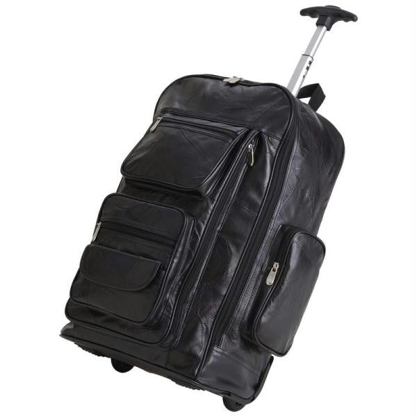 Embassy Italian Stone Design Genuine Leather 24" Trolley Bag