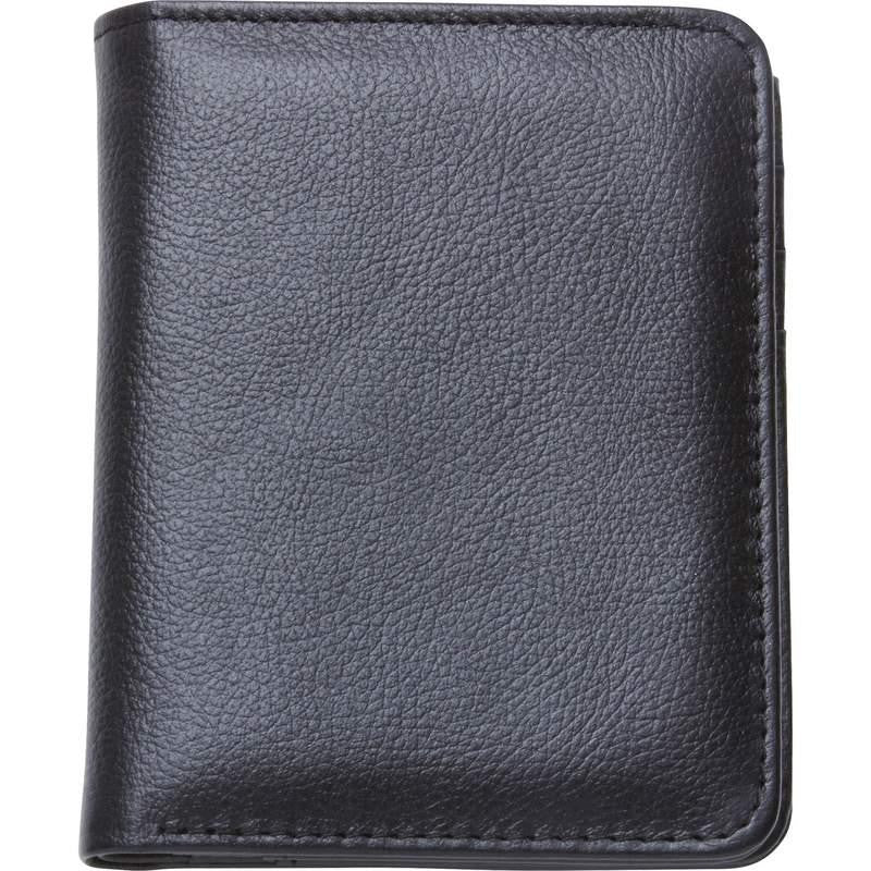 Embassy Mens Solid Genuine Buffalo Leather Slim Bi-fold Wallet