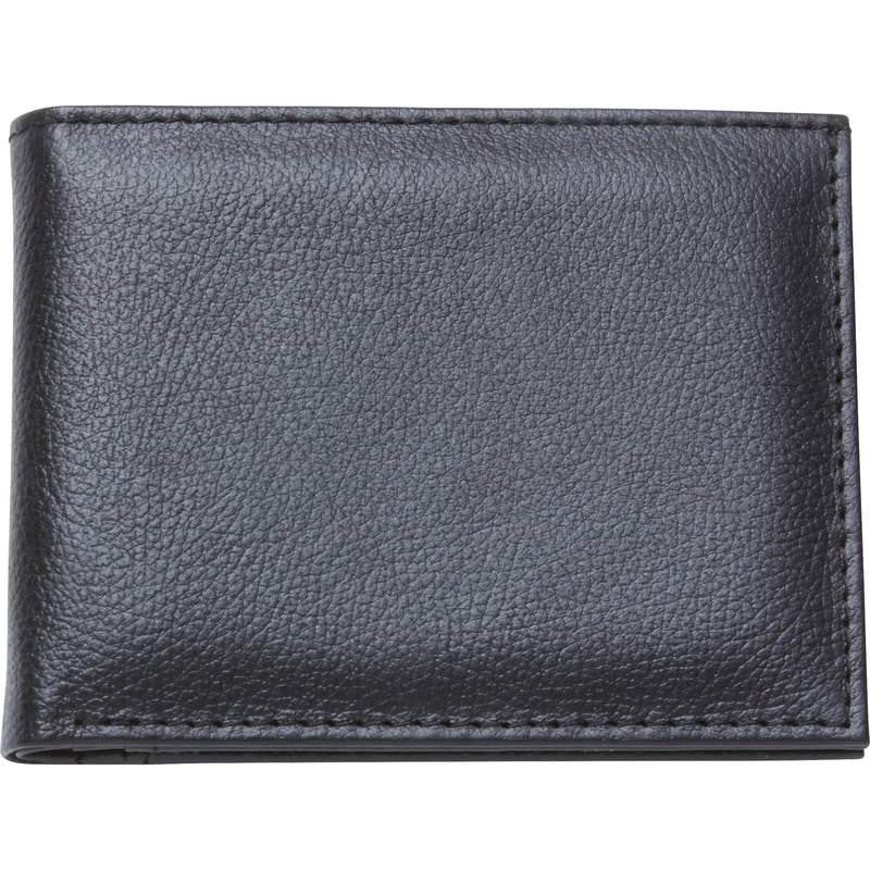 Embassy Mens Solid Genuine Buffalo Leather Bi-fold Wallet- Fold Wallet