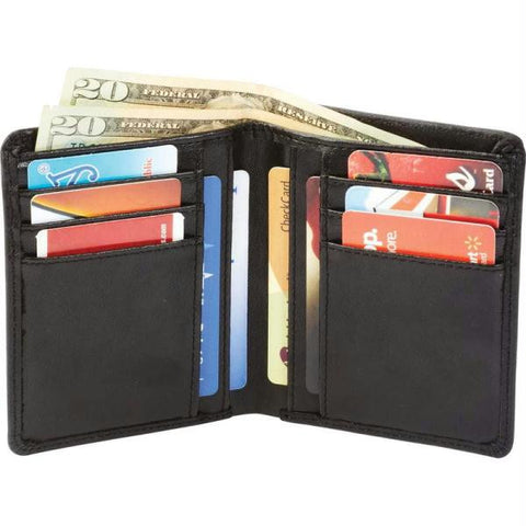 Embassy Mens Solid Genuine Lambskin Leather Bi-fold Wallet