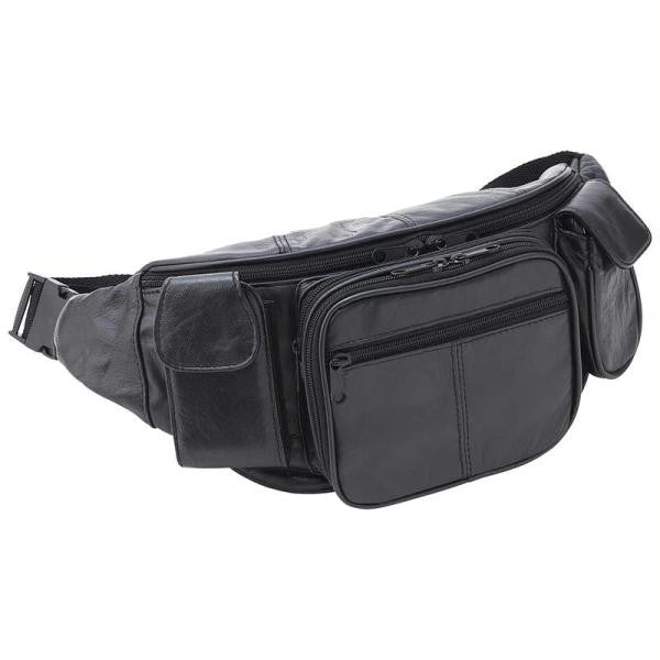 Embassy Large Solid Genuine Leather Waist Bag