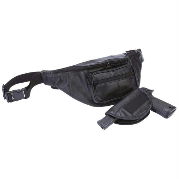 Embassy 20" Solid Genuine Leather Concealed Carry Waist Bag