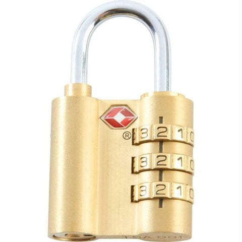 Diamond Plate 10pc Brass Combination Luggage Locks In Countertop Display