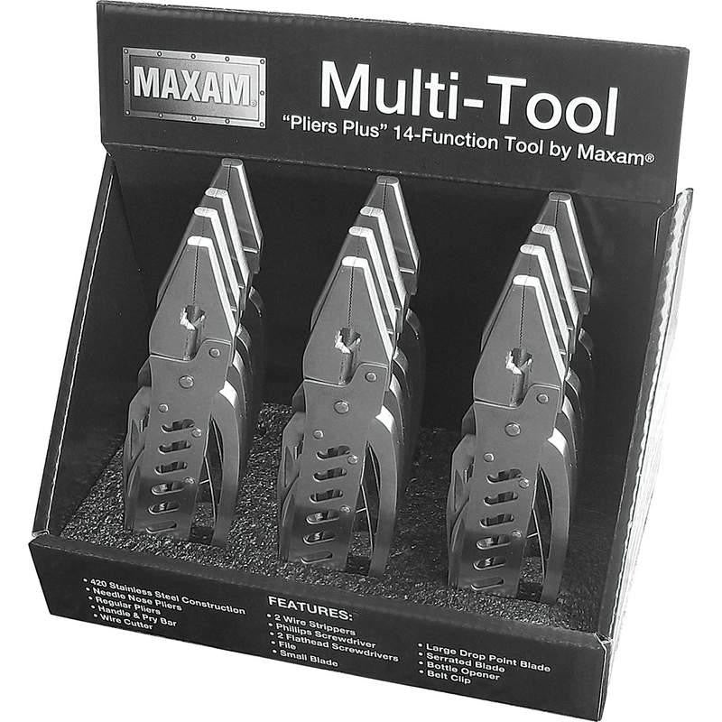 Maxam 12pc Multi-tools In Countertop Display-