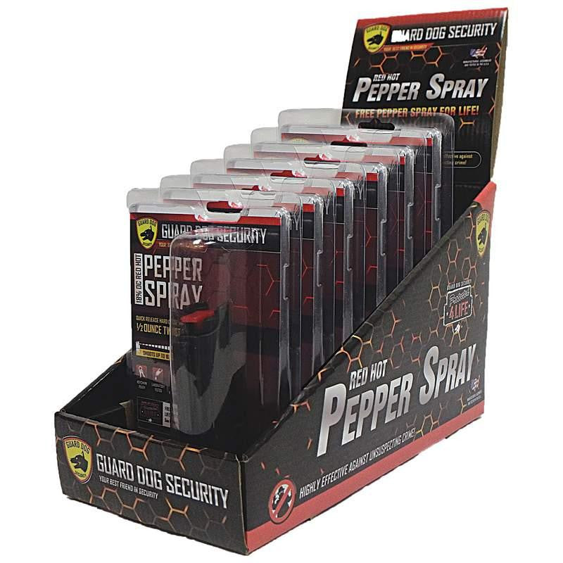 6pc Pepper Sprays In Countertop Display