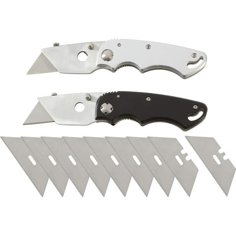 Maxam 2pc Razor Folding Knives- 2pk