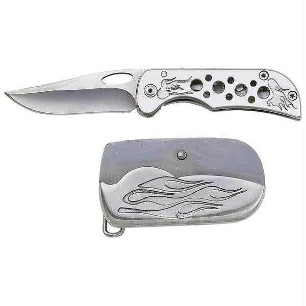 Maxam Belt Buckle With Removable Liner Lock Knife